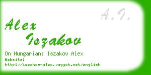 alex iszakov business card